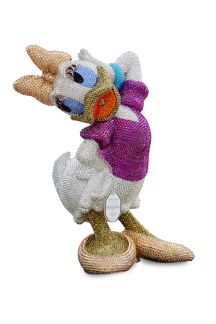 Daisy Duck — a crystal duck sculpture in genuine Swarovski&reg; crystals by Angela Gomes