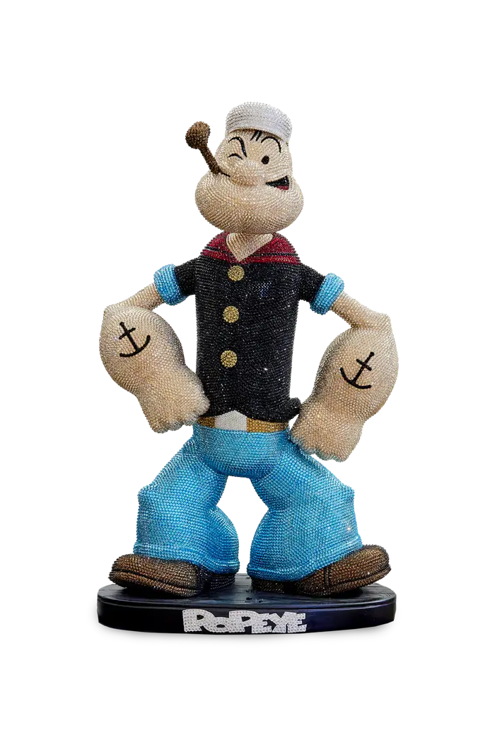 Popeye — a crystal sailor figurine in genuine Swarovski&reg; crystals by Angela Gomes